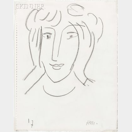 Henri Matisse (French, 1869-1954) Tête de Femme