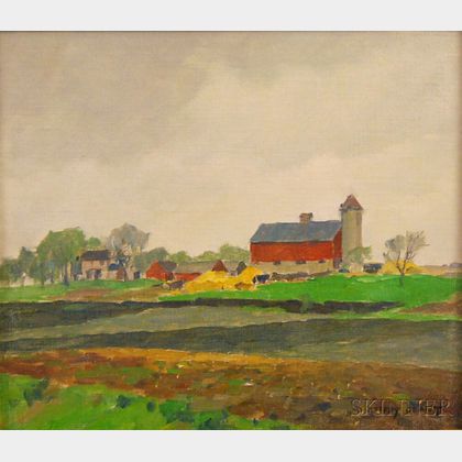James Jeffrey Grant (American, 1883-1960) Farm Landscape, Illinois.