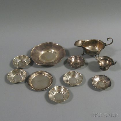 Ten Pieces of Sterling Silver Tableware