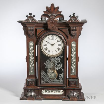 William L. Gilbert "Amphion" Mirrored Shelf Clock