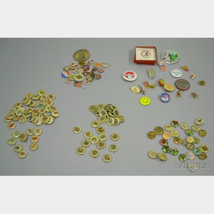 Collection of Mostly Early 20th Century Celluloid Pin-back Buttons