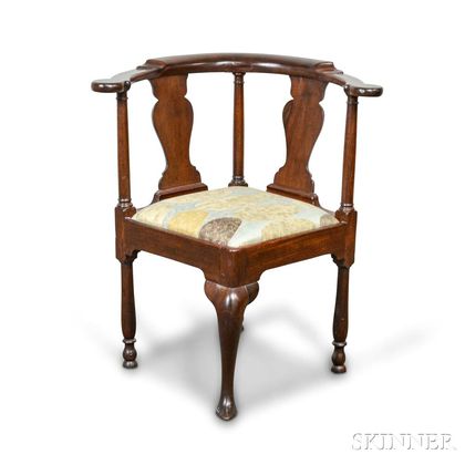 Georgian Mahogany Corner Chair