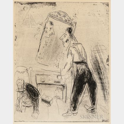 Marc Chagall (Russian/French, 1887-1985) La toilette de Tchitchikov