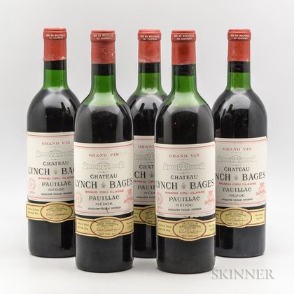 Chateau Lynch Bages 1970, 5 bottles 
