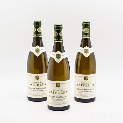 Faiveley Puligny Montrachet Les Referts 2014, 3 bottles 