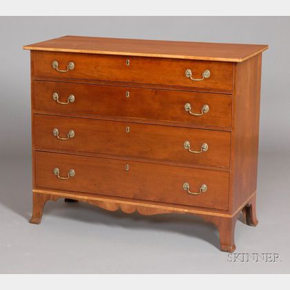 Federal Cherry Inlaid Chest of Four Drawers