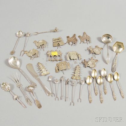 Group of Small Silver Tableware and Flatware