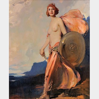 Eric L. (Frederic) Pape (American, 1870-1938) The Shield Maiden/Lysistrata