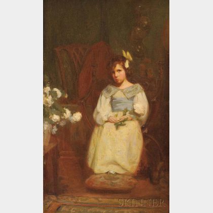 Janet D. Wheeler (American, 1866-1945) Seated Girl in White