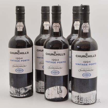 Churchill Vintage Port 1994, 5 bottles 