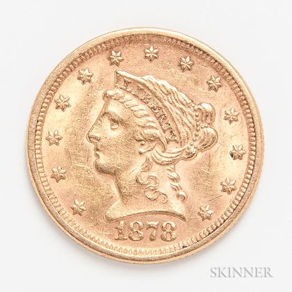 1878 $2.50 Liberty Head Gold Coin. Estimate $200-300