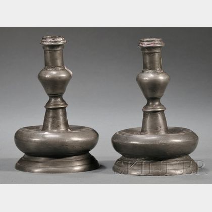 Early Pewter Candlesticks