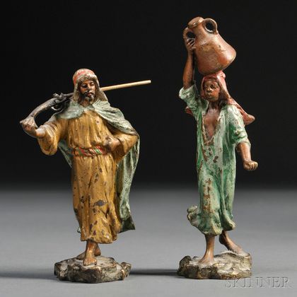 Pair of Austrian Cold-painted Bronze Figures of North Africans