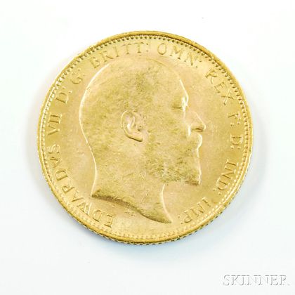1905 British Gold Sovereign. Estimate $200-300