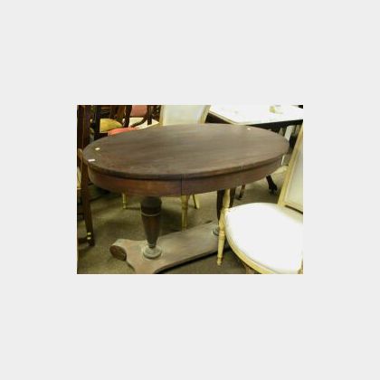 Mahogany Veneer Double-Pedestal Occasional Table. 