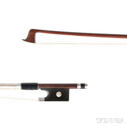 American Nickel Silver-mounted Violin Bow, Lyon & Healy