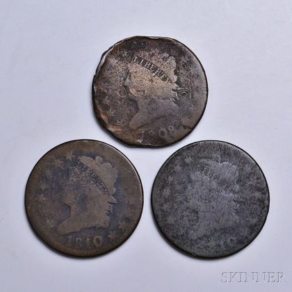 Three Classic Head Large Cents
