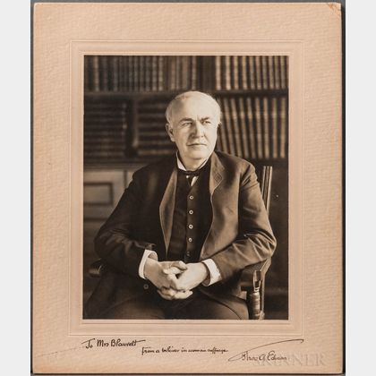 Edison, Thomas Alva (1847-1931) Signed Photograph.