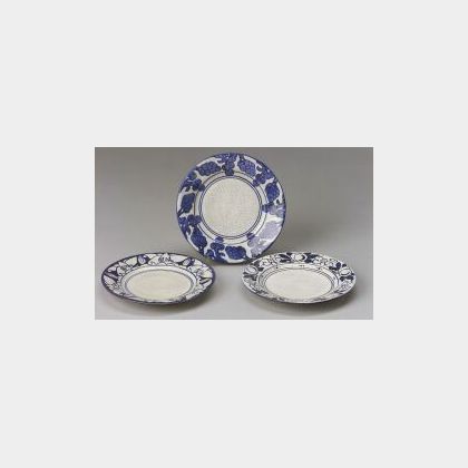 Three Dedham Pottery Bread and Butter Plates