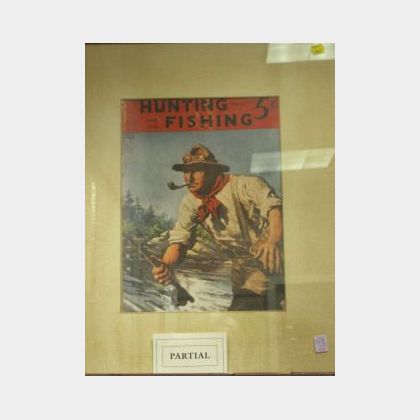 Two Framed Prints of 1930s Hunting and Fishing