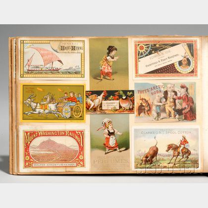 Large Album of 19th Century Mostly Chromolithograph Trade Cards