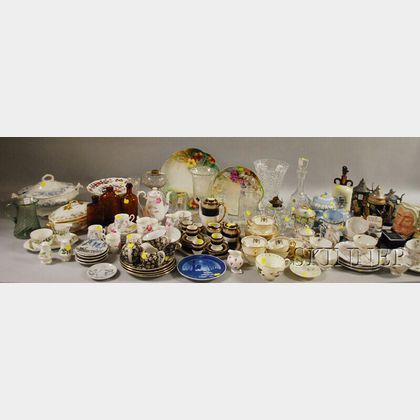Large Lot of Assorted Decorative Glass and Ceramic Tableware