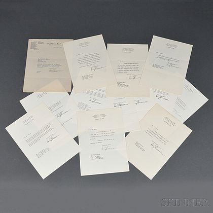 Truman, Harry S. (1884-1972) Thirteen Typed Letters Signed, 1937-1972.