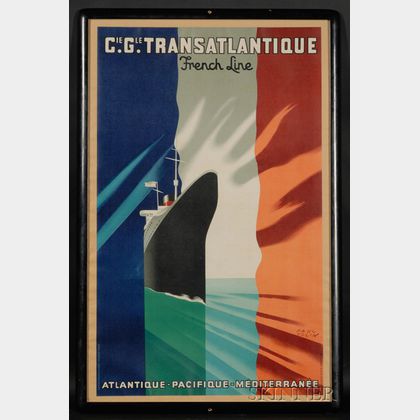 Paul Colin (French, 1892-1986) Cie. Gle. Transatlantique, French Line