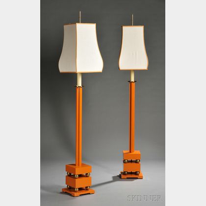 Pair of Tommy Parzinger Floor Lamps