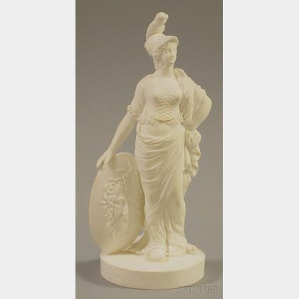 Derby Bisque Figure of Athena