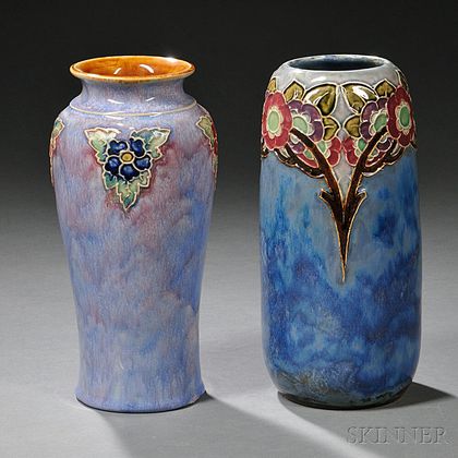 Two Royal Doulton Stoneware Vases