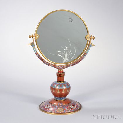 Chinese Cloisonne Mirror