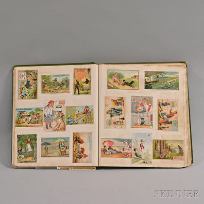 Late Victorian Scrap Album with Trade Cards