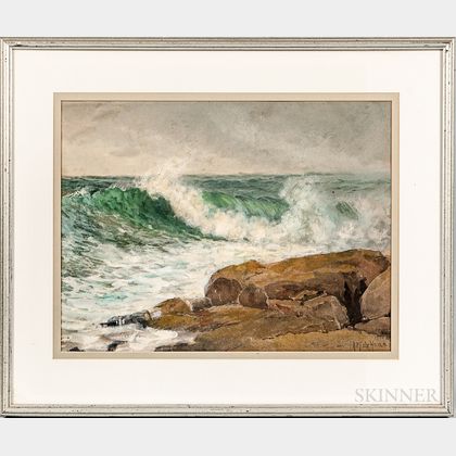 Alice Preble Tucker De Haas (American, 1859-1920) Misty Coastal View.