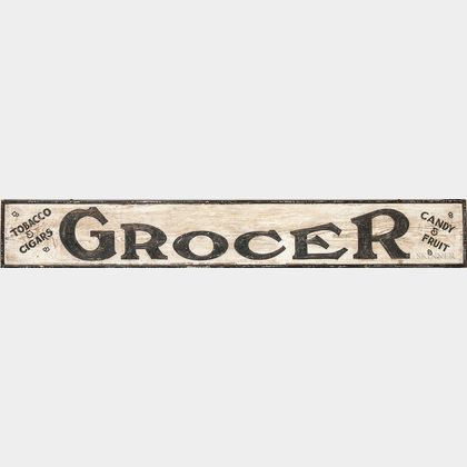 "Tobacco & Cigar and Candy & Fruit Grocer" Trade Sign