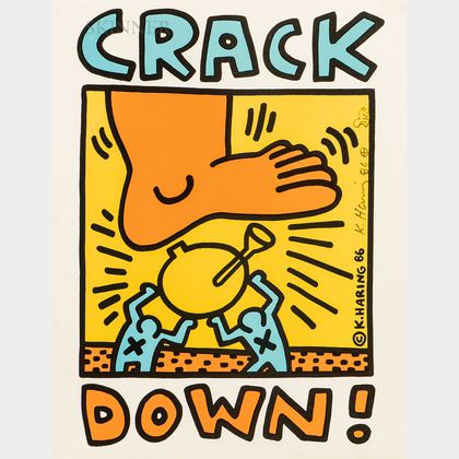 Keith Haring (American, 1958-1990) Crack Down!