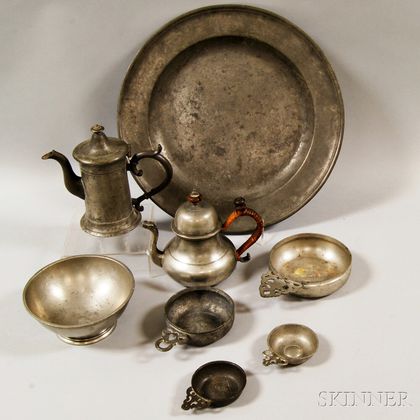 Eight Pieces of Pewter