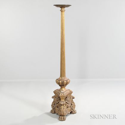 Continental Baroque-style Giltwood Torchiere