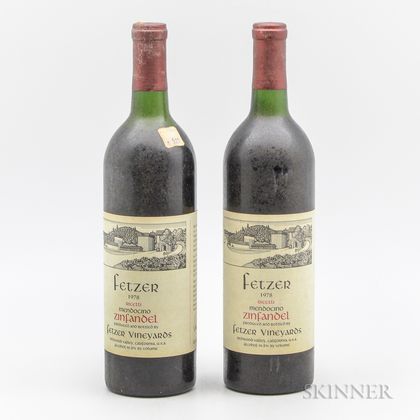 Fetzer Zinfandel 1978, 2 bottles 