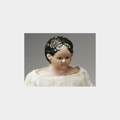 Papier-mache Shoulder Head Doll by Greiner