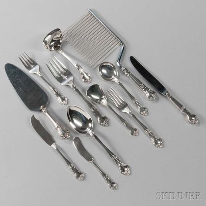 Manchester Silver Co. "Amaryllis" Pattern Sterling Silver Flatware Service