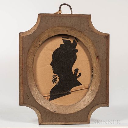 Hollow-cut Silhouette of a Lady