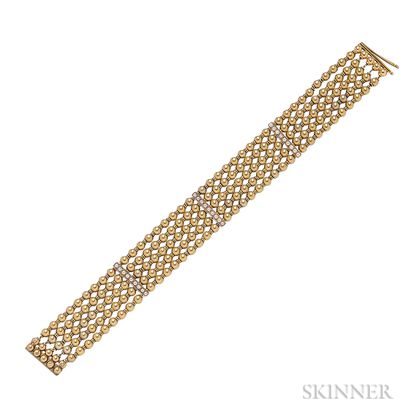 Antique 14kt Gold Bead Bracelet