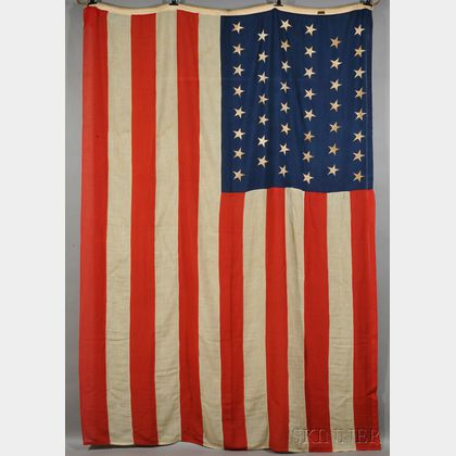 Large Forty-six-star Wool Bunting and Canvas American Flag
