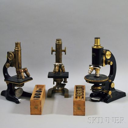 Three German Compound Microscopes