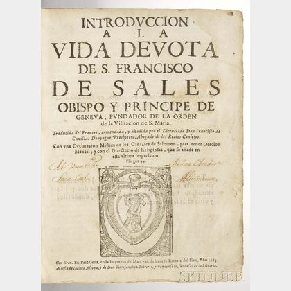 Francis de Sales (1567-1622) Introdvccion a la Vida Devota.