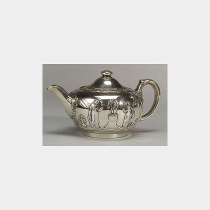 Wedgwood Silver Plated Stoneware Teapot and Cover