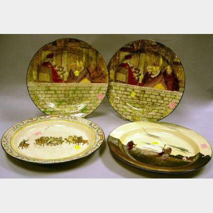 Four Doulton Series Ware Chargers