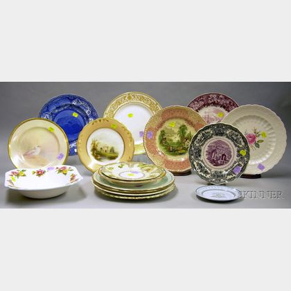 Fifteen Assorted Mostly English Decorated Ceramic Plates