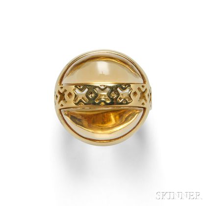 18kt Gold and Citrine Ring, Miseno